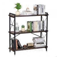 Vevor 314793 Rustic Книжкова шафа Стояча полиця Полиця для зберігання металева 3 рівні 90x30x91см Vevor 314793 Rustic Книжкова шафа Стояча полиця Полиця для зберігання металева 3 рівні 90x30x91см