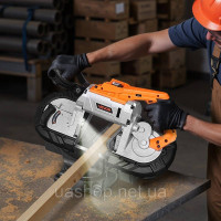 Vevor 318366 Портативна акумуляторна стрічкова пилка 20V, глибина різання 5 дюймів, 127 мм, 0-120 м/хв, безщітковий двигун зі Vevor 318366 Портативна акумуляторна стрічкова пилка 20V, глибина різання 5 дюймів, 127 мм, 0-120 м/хв, безщітковий двигун зі