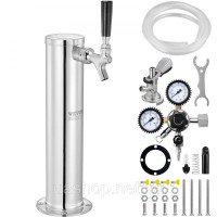 Vevor 312122 Набір Kegerator Tower, набір для переробки пива з одним краном, диспенсер пивної вежі для бочки з нержавіючої сталі з
