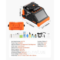 Vevor 316535 Зварювальний апарат для оптоволоконних кабелів Fusion Splicer 6 двигунів Vevor 316535 Зварювальний апарат для оптоволоконних кабелів Fusion Splicer 6 двигунів