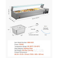 Vevor 312528 Мармітон Натираюча посуд Гастроємність 5x8Qt Glass Sign Vevor 312528 Мармітон Натираюча посуд Гастроємність 5x8Qt Glass Sign