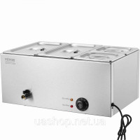 Vevor 312529 Марміт натираюча гастроємність 15.5л 2х1/3 + 2х1/6