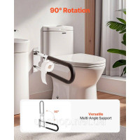 Vevor 315943 Ручка для унітазу, що стоїть, настінна ручка для людей з інвалідністю з тримачем для паперу