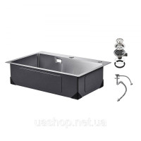 Vevor 311782 Кухонна мийка 1 чаша вбудована мийка нержавіюча сталь 68х45х19см мийка Vevor 311782 Кухонна мийка 1 чаша вбудована мийка нержавіюча сталь 68х45х19см мийка