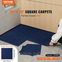 Vevor 315991 Килимова плитка, 61 x 61 см, самоклеюча килимова плитка, м'яка килимова плитка з м'якою підкладкою, укладання Vevor 315991 Килимова плитка, 61 x 61 см, самоклеюча килимова плитка, м'яка килимова плитка з м'якою підкладкою, укладання