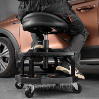 Vevor 310865 Регульований по висоті гаражний стілець з поворотними колесами