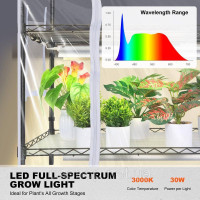 Vevor 317108 Підставка для рослин полиця для рослин 6xgrow lights 4 рівні 180W 90x35x150cm Vevor 317108 Підставка для рослин полиця для рослин 6xgrow lights 4 рівні 180W 90x35x150cm