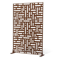 Vevor 317189 Перегородка для кімнати Privacy Screen Partition Metal 91x50.8x191cm Brown