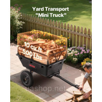 Vevor 317606 Самоскидний причіп 226,8 кг для буксирування самоскида ATV UTV Trailer Cart Vevor 317606 Самоскидний причіп 226,8 кг для буксирування самоскида ATV UTV Trailer Cart
