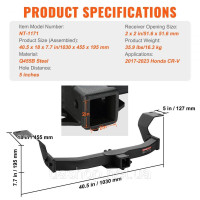 Vevor 310192 Фаркоп класу 3 з 2-дюймовим приймачем для Honda CR-V 2017-2023 Vevor 310192 Фаркоп класу 3 з 2-дюймовим приймачем для Honda CR-V 2017-2023
