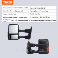 Vevor 310162 Електричні бокові дзеркала для 2008-2016 Ford F250 F350 F450 F550 Foldable