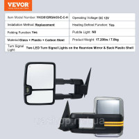 Vevor 310160 Бічні дзеркала з електроприводом для Chevrolet Silverado (2003-2007)/GMC/Cadillac Vevor 310160 Бічні дзеркала з електроприводом для Chevrolet Silverado (2003-2007)/GMC/Cadillac