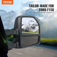 Vevor 310159 Електричні бокові дзеркала для Ford F150 2015-2018 рр. Складні фари Vevor 310159 Електричні бокові дзеркала для Ford F150 2015-2018 рр. Складні фари
