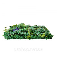 Vevor 317928 Штучна живопліт, упаковка з 12 штук, 500x500x50 мм, 3D комбінація, стіна зі штучних рослин, зелена прикраса та Vevor 317928 Штучна живопліт, упаковка з 12 штук, 500x500x50 мм, 3D комбінація, стіна зі штучних рослин, зелена прикраса та