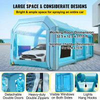 Vevor 310443 Paint Booth DIY Фарба спрей Фарба Захисний Намет 10,75x3,9x3,47 м Синій