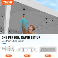 Vevor 317419 Складаний павільйон Pavilion 5,9x2,96x2,65 м з боковими стінками