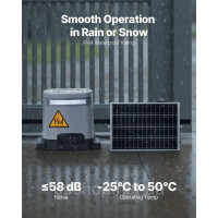Vevor 312954 Привід розсувних воріт 280 Вт, привод для дворових воріт 800 кг, сонячні панелі, відкривач воріт 20 м