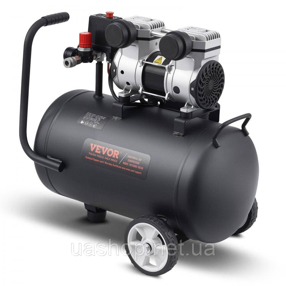 Vevor 313861 Компресор 30 л Повітряний компресор 120 PSI Стиснене повітря 650 Вт Шепотний компресор