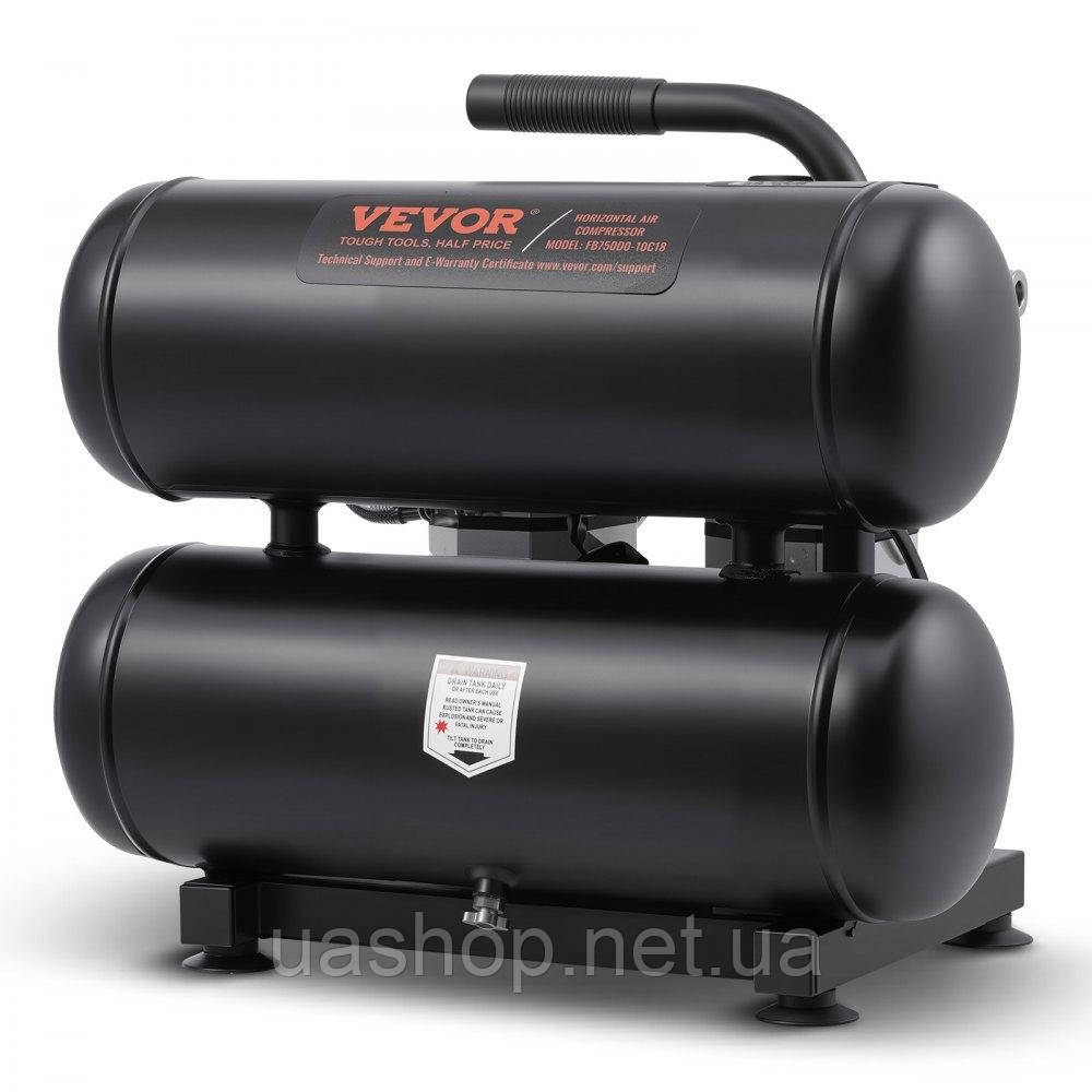 Vevor 313865 Компресор 18 л Повітряний компресор 120 PSI Стиснене повітря 650 Вт Шепотний компресор