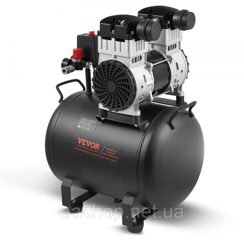 Vevor 313864 Компресор 40 л Повітряний компресор 125 PSI Стиснене повітря 1,25 кВт Шепотний компресор