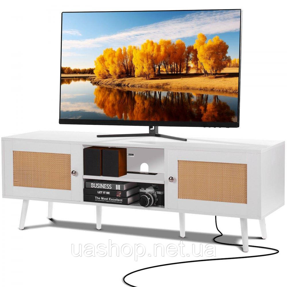 Vevor 315045 Тумба під ТВ ротанг 165см TV boho Тумба під ТВ Тумба під ТВ дуб білий