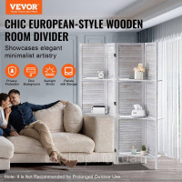 Vevor 315119 Перегородка для кімнати, 4-панельна дерев'яна складна ширма для забезпечення конфіденційності, висотою 170 см, Vevor 315119 Перегородка для кімнати, 4-панельна дерев'яна складна ширма для забезпечення конфіденційності, висотою 170 см,