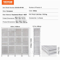Vevor 315119 Перегородка для кімнати, 4-панельна дерев'яна складна ширма для забезпечення конфіденційності, висотою 170 см, Vevor 315119 Перегородка для кімнати, 4-панельна дерев'яна складна ширма для забезпечення конфіденційності, висотою 170 см,