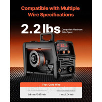 Vevor 314469 MIG Welder 130A Welder 5.1KVA 3-in-1 Зварювальний апарат MIG/MMA/LiftTIG Vevor 314469 MIG Welder 130A Welder 5.1KVA 3-in-1 Зварювальний апарат MIG/MMA/LiftTIG