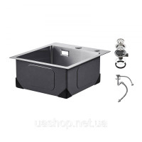 Vevor 311770 Кухонна мийка 1 чаша вбудована мийка нержавіюча сталь 40х45х19см мийка Vevor 311770 Кухонна мийка 1 чаша вбудована мийка нержавіюча сталь 40х45х19см мийка