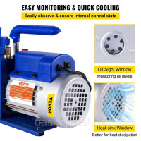 Vevor 316640 Вакуумний насос одноступеневий роторно-лопатевий 7CFM 1/3HP Deep HVAC