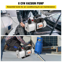 Vevor 316643 8CFM Двоступеневий вакуумний насос Насос негативного тиску 0,3 Па 3/4HP HVAC Кондиціонер Vevor 316643 8CFM Двоступеневий вакуумний насос Насос негативного тиску 0,3 Па 3/4HP HVAC Кондиціонер