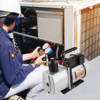 Vevor 316643 8CFM Двоступеневий вакуумний насос Насос негативного тиску 0,3 Па 3/4HP HVAC Кондиціонер Vevor 316643 8CFM Двоступеневий вакуумний насос Насос негативного тиску 0,3 Па 3/4HP HVAC Кондиціонер