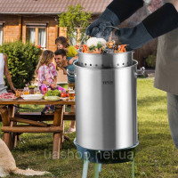 Vevor 311729 Соусник Stockpot 34 л з нержавіючої сталі, кришка для кошика для приготування соусу Vevor 311729 Соусник Stockpot 34 л з нержавіючої сталі, кришка для кошика для приготування соусу