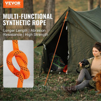 Vevor 313883 Мотузка для лазіння по деревах Arborist з подвійним плетенням з поліестеру 1,27 см x 67 м Vevor 313883 Мотузка для лазіння по деревах Arborist з подвійним плетенням з поліестеру 1,27 см x 67 м