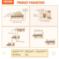Vevor 318107 Стіна для скелелазіння стіна для котів шезлонг для котів шезлонг для котів ліжко для котів полиця для котів набір 5 Vevor 318107 Стіна для скелелазіння стіна для котів шезлонг для котів шезлонг для котів ліжко для котів полиця для котів набір 5