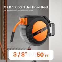 Vevor 318277 Автоматична котушка для шланга зі стисненим повітрям 300PSI 9,52 мм x 15,24 м Vevor 318277 Автоматична котушка для шланга зі стисненим повітрям 300PSI 9,52 мм x 15,24 м