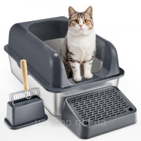 Vevor 313738 152.4мм котячий туалет відкритий котячий унітаз унітаз 60л