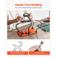 Vevor 314508 Паяльна станція Soldering Aid з магнітною панеллю, світлодіодна збільшувальна лампа, 4 тримачі для друкованих плат Vevor 314508 Паяльна станція Soldering Aid з магнітною панеллю, світлодіодна збільшувальна лампа, 4 тримачі для друкованих плат