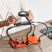 Vevor 314508 Паяльна станція Soldering Aid з магнітною панеллю, світлодіодна збільшувальна лампа, 4 тримачі для друкованих плат Vevor 314508 Паяльна станція Soldering Aid з магнітною панеллю, світлодіодна збільшувальна лампа, 4 тримачі для друкованих плат