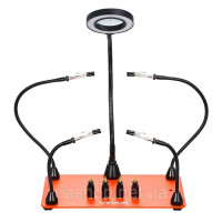 Vevor 314508 Паяльна станція Soldering Aid з магнітною панеллю, світлодіодна збільшувальна лампа, 4 тримачі для друкованих плат Vevor 314508 Паяльна станція Soldering Aid з магнітною панеллю, світлодіодна збільшувальна лампа, 4 тримачі для друкованих плат