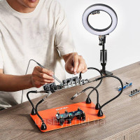 Vevor 314506 Паяльна станція Soldering Aid з магнітною панеллю, 3-кратне світлодіодне збільшення, 5-крапельне