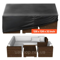Vevor 317144 Чохол для садових меблів 420D водонепроникний 320x320x81 см