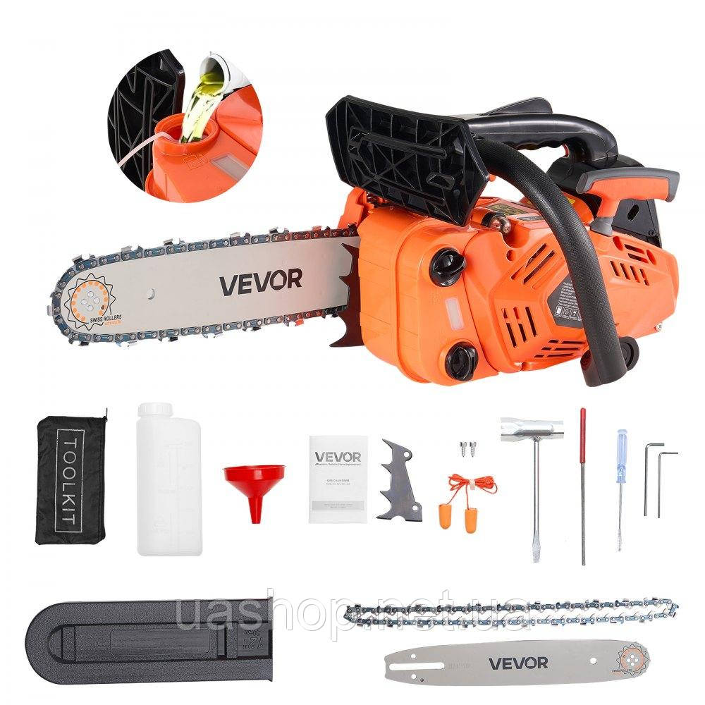 Vevor 318142 Бензинова бензопила 25cc 1.02HP 305 мм 12000 об/хв Різка деревини