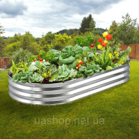 Vevor 317069 Піднята грядка Сівалка для квітів Квітковий ящик Садова сівалка Тераса Овочевий буряк Сівалка для буряка Срібло