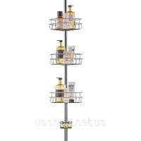 Vevor 315472 Кутова полиця для душу, душова кабіна, кутова полиця для душу, високонапружений стрижень 990-3175 мм,