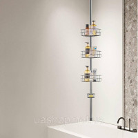 Vevor 315472 Кутова полиця для душу, душова кабіна, кутова полиця для душу, високонапружений стрижень 990-3175 мм,