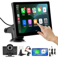 Vevor 310111 Автомагнітола CarPlay із сенсорним екраном 228,6 мм, Apple Android, передня/задня камера