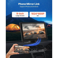 Vevor 310110 Автомобільне радіо CarPlay із сенсорним екраном 228,6 мм, Apple Android Auto, камера заднього виду
