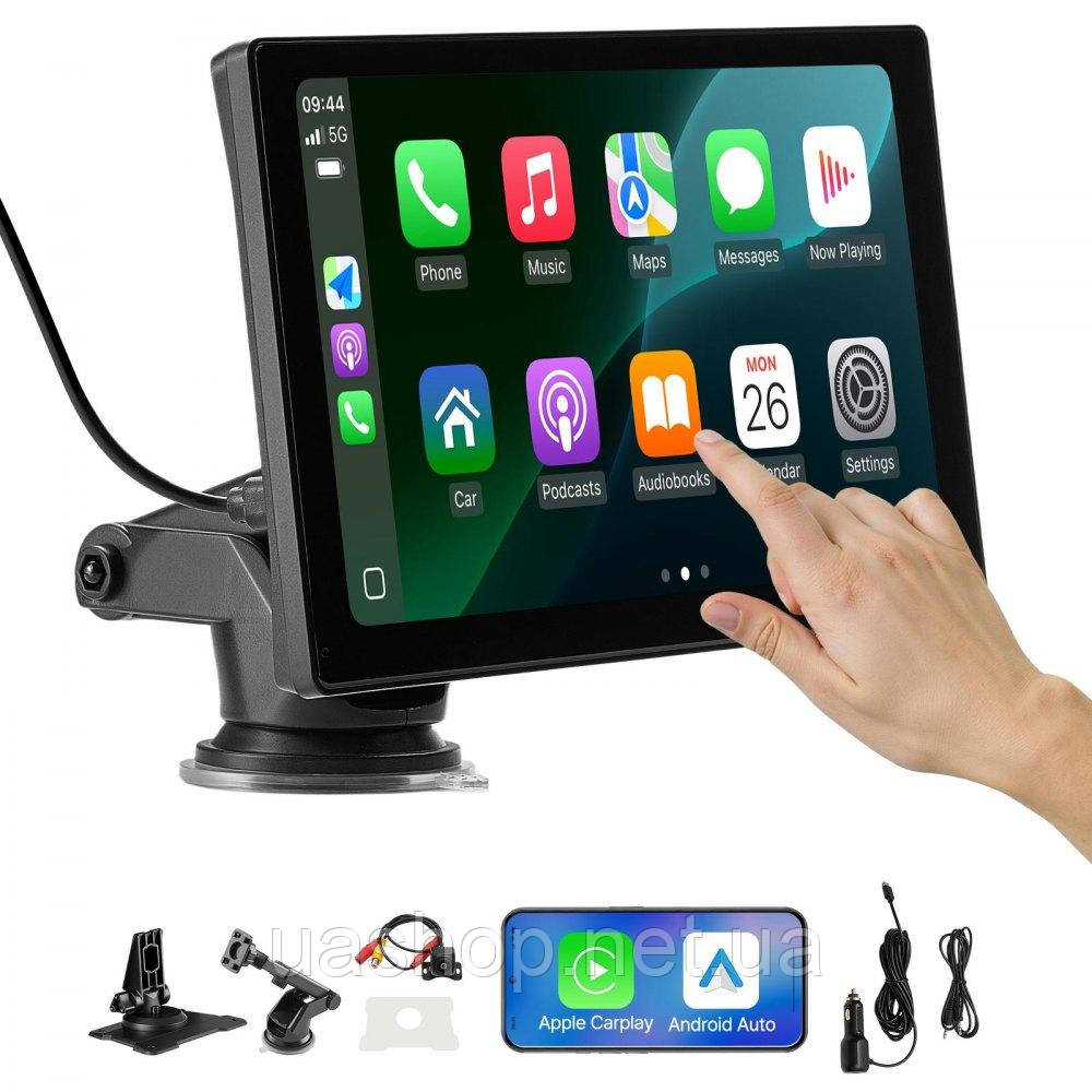 Vevor 310110 Автомобільне радіо CarPlay із сенсорним екраном 228,6 мм, Apple Android Auto, камера заднього виду
