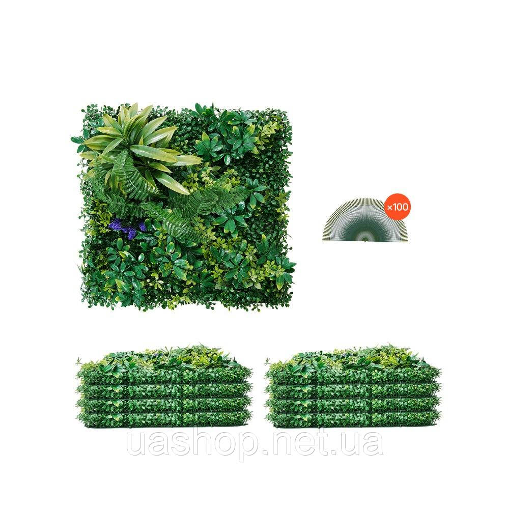 Vevor 317908 8шт. Штучна жива огорожа Штучна рослинна стіна Privacy screen PE 500x500x50 мм